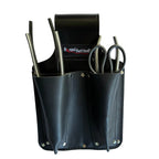 Leather Bonsai Tool Pouch shown with tools