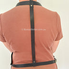 Leather apron adjustable waist, neck and vertical straps